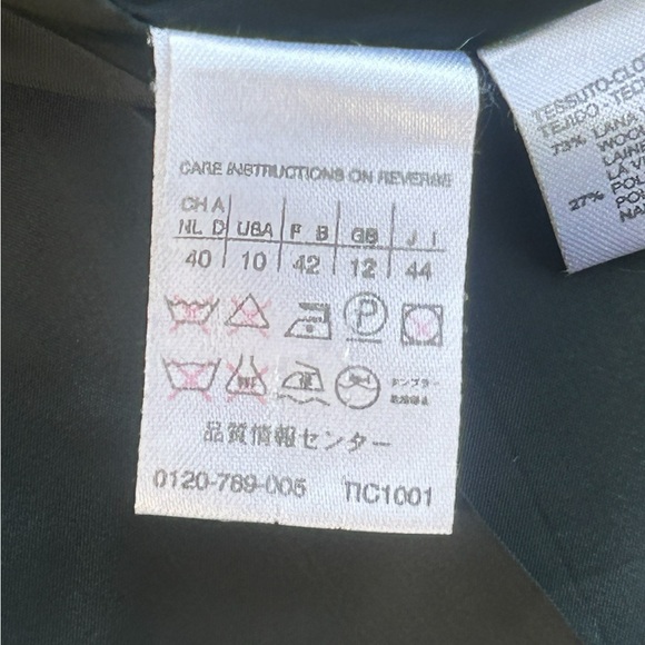 Max Mara Blazer Sz 14 Virgin Wool Herringbone 1 Button Pockets Academia Jacket - Picture 14 of 16